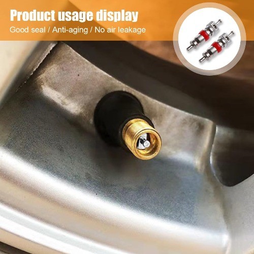 100PCS Premium Tyre Valve Cores, Nickel Plated Valve Stem Core Part Replacement,
