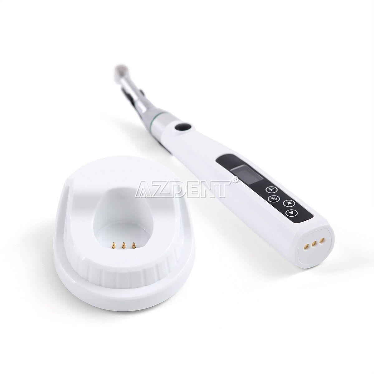 AZDENT Dental Cordless LED Endo Motor 16:1 Reduction Contra Angle Treatment