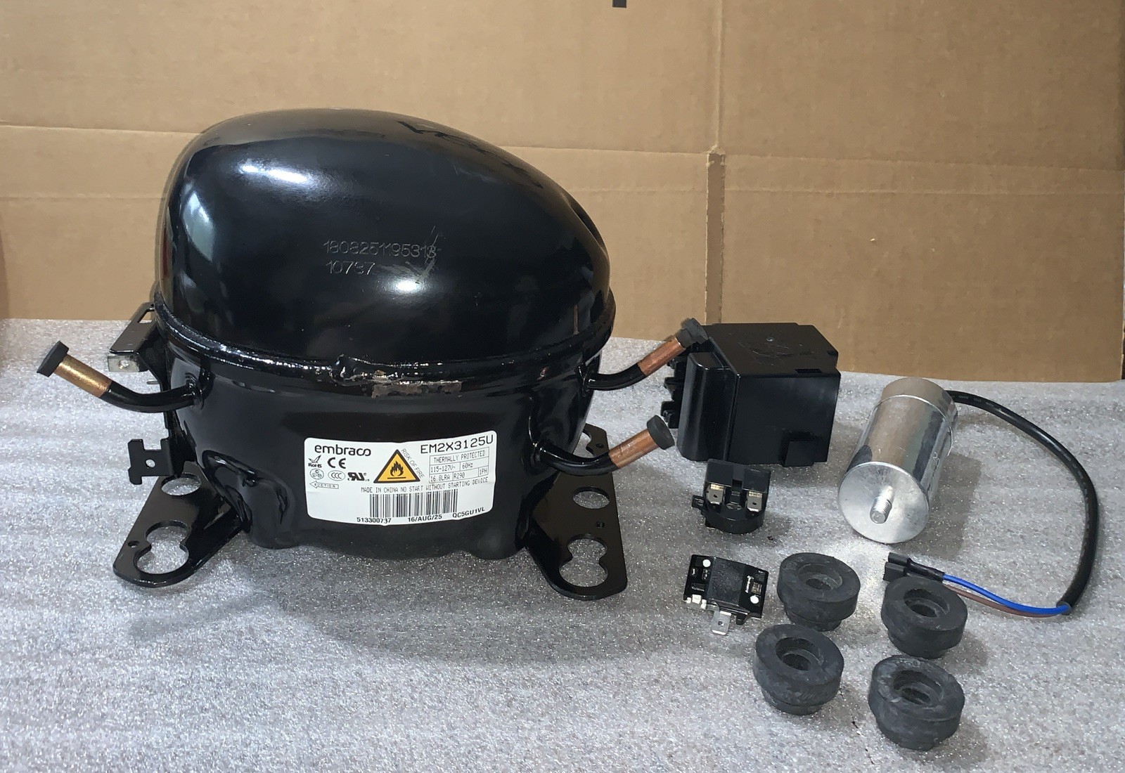 New Compressor 115-127V 60 Hz 1PH R-290 R-134A for Embraco EM2X3125U