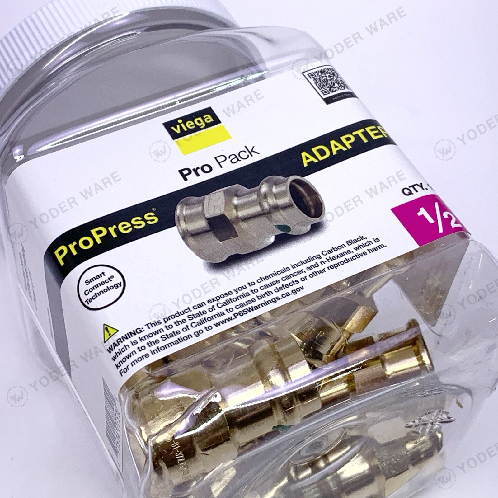 Viega ProPress 1/2 in. Press x 1/2 in. FPT Zero-Lead Bronze Adapter (10-Pack)