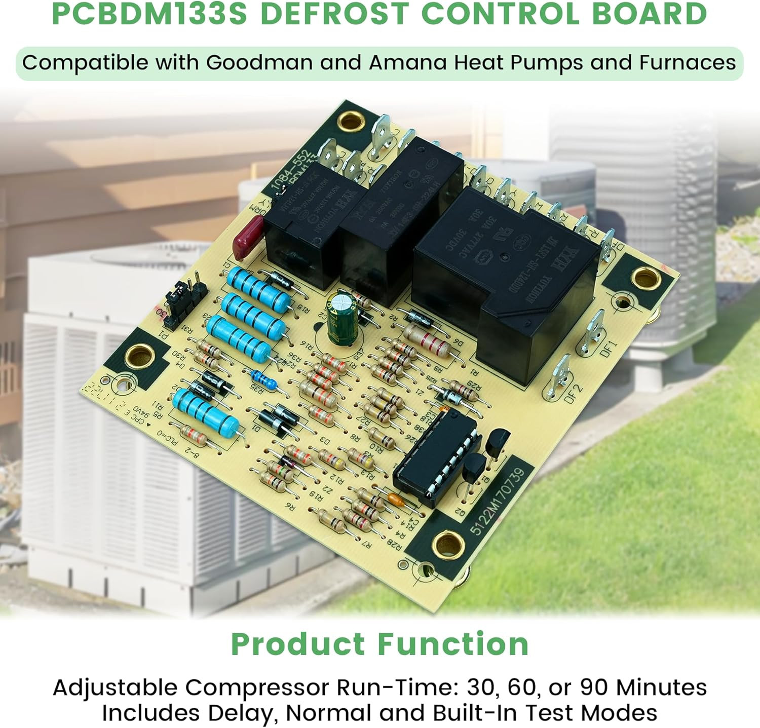 Upgrade PCBDM133S Defrost Control Board 1084-552 Goodman and Amana Furnace