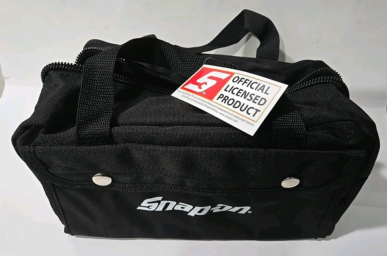 Snap On tools MINI bag tote carry tools 5 Inner & 4 Outer Pockets 11 Inches NEW!