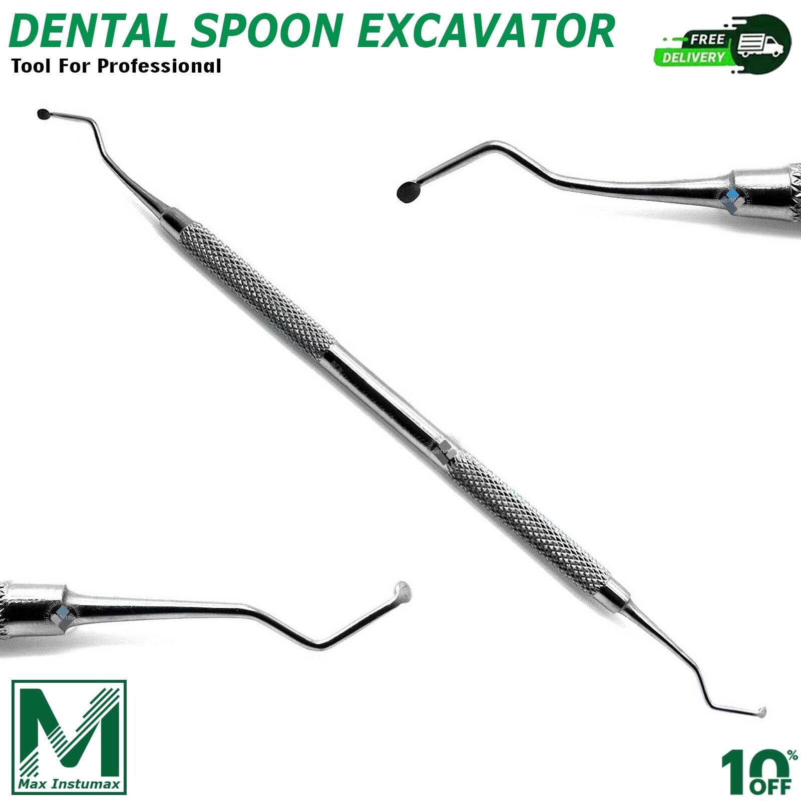 NEW DENTAL EXCAVATOR SET OF 5 RESTORATIVE SPOON DOUBLE ENDED PREMIUM INSTRUMENTS