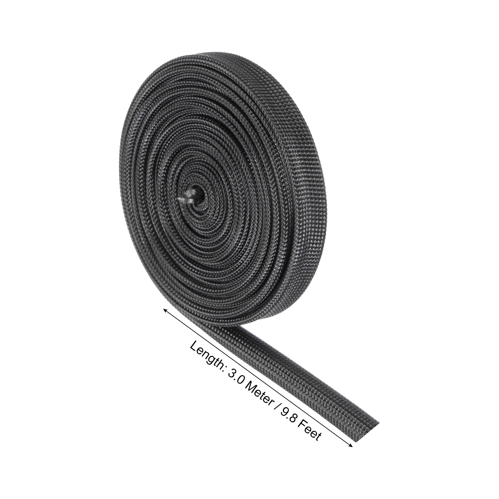 Insulation Cable Protector 9.8Ft 5mm High TEMP Fiberglass Sleeve Black