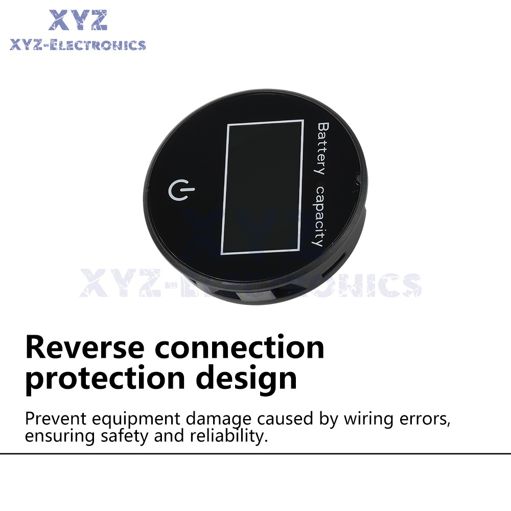 LCD Digital Battery Level Indicator Voltage Power Percentage Temperature Display