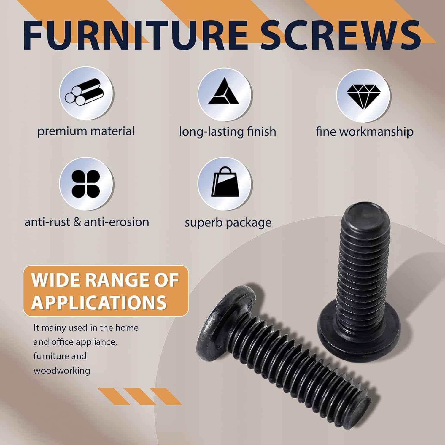 1/4-20 X 1 (30 Pack) Flat Head Hex Socket Cap Screws Bolts, Black Oxide 304 Stai