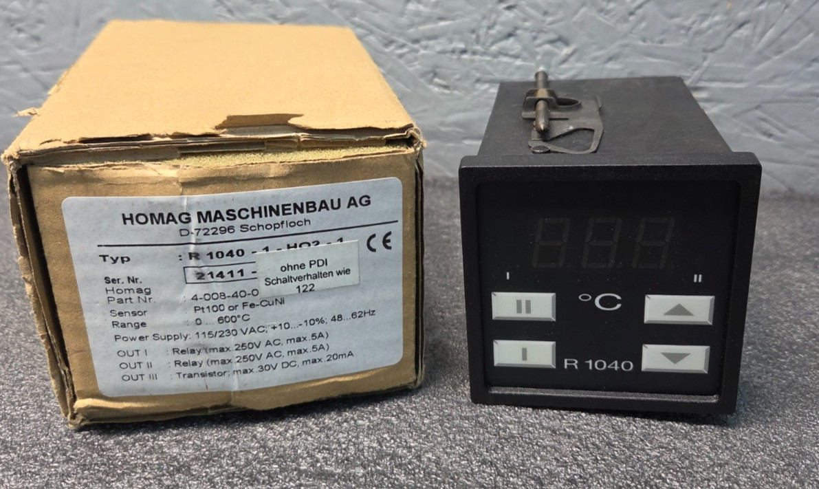 Homag R 1040-1-HO2-1 Temperature Controller 115/230VAC, 4-008-40-0