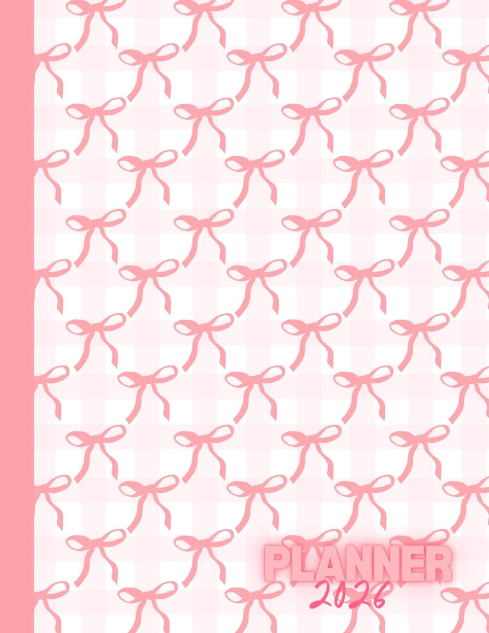 Pink Coquette Planner: Bow Notebook Organizer, 12 months calendar 2026…