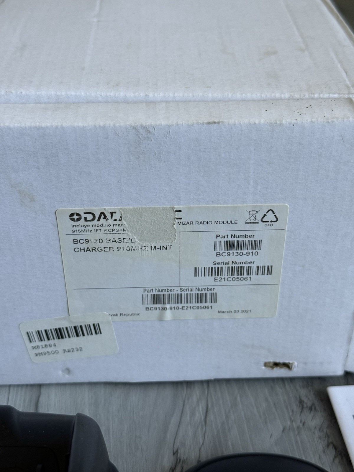 Datalogic PowerScan PM9501 Wireless Handheld Barcode Scanner w/ BC9130-910 Base
