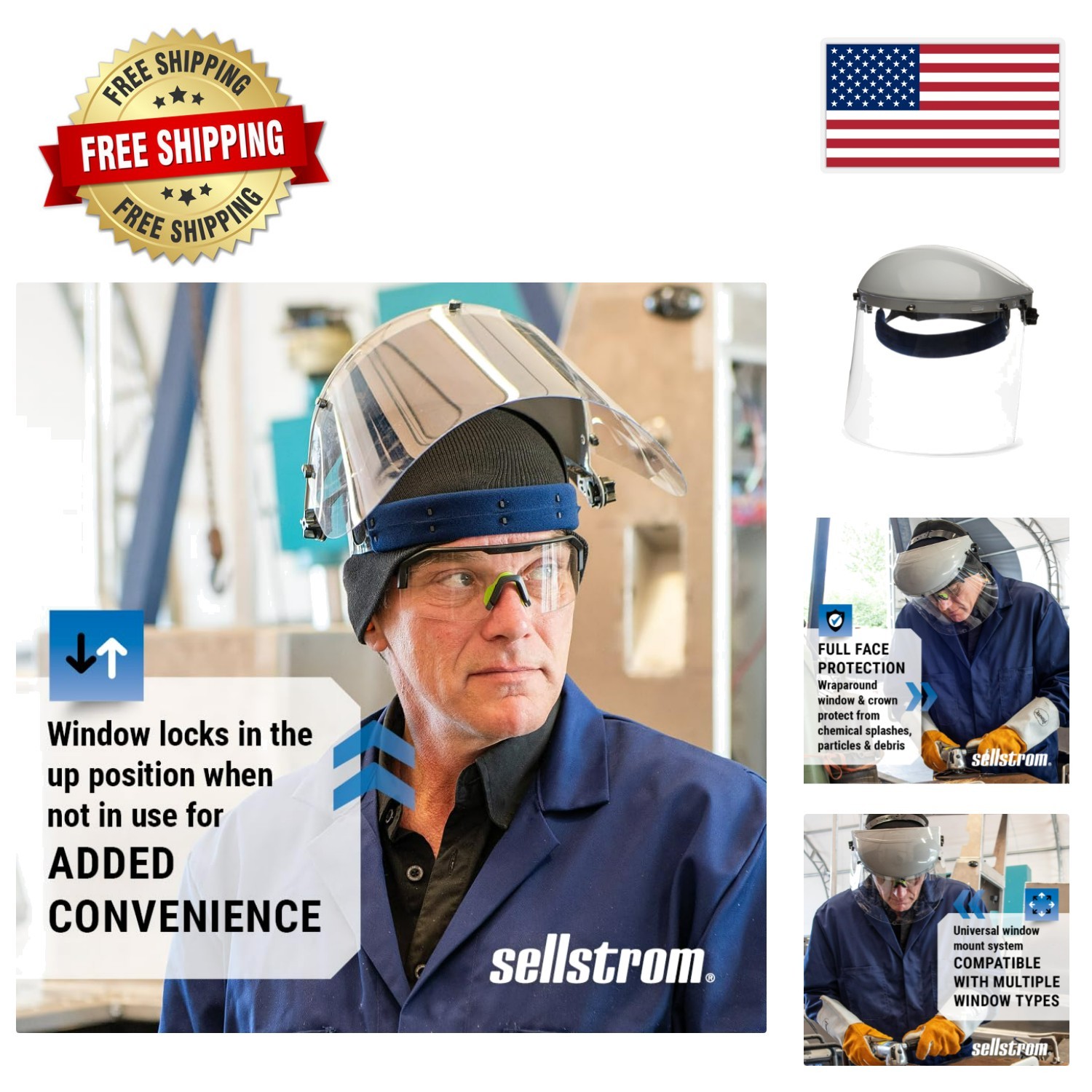 301 Advantage Series Face Shield – Lightweight Protection for Grinding & Cutting