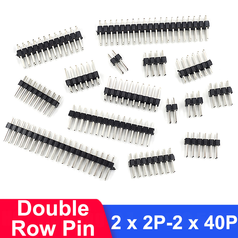 (2 x 2P – 40P) 2.54mm Pin Straight Male Double Row Pin Header Strip