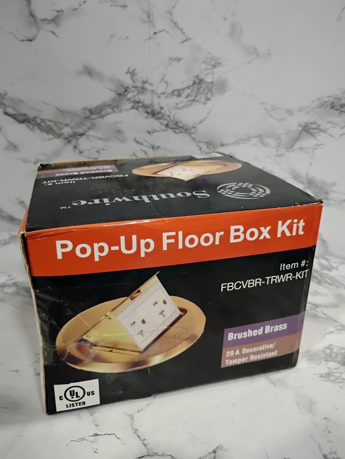 Southwire Garvin Brass Floor Box Kit FBCVBR-TRWR-KIT