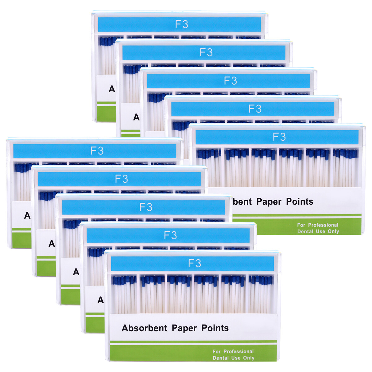 AZDENT Dental EndoGutta Percha Points/Root Canal Absorbent Paper Points F1 F2 F3
