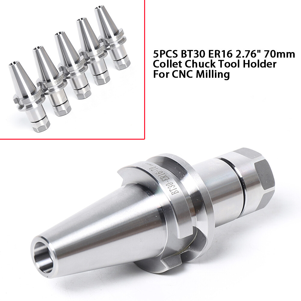 BT30 ER16 70mm 5PCS SET Collet Chuck Tool Holder Balance 12000RPM BT 30 USA