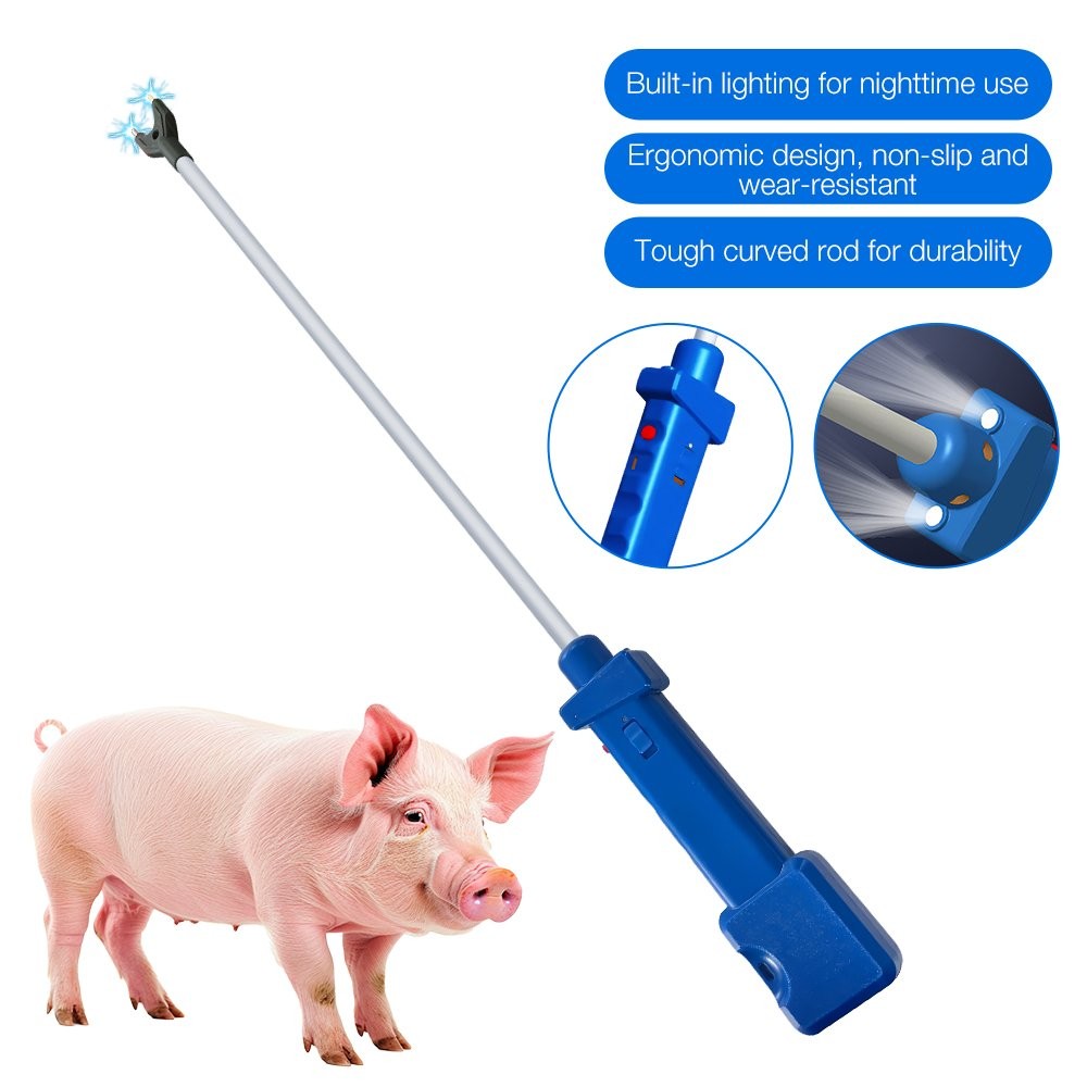 10000V Rechargeable Hot Shot Cattle Prod Stick Electric Shock Livestock Prodder