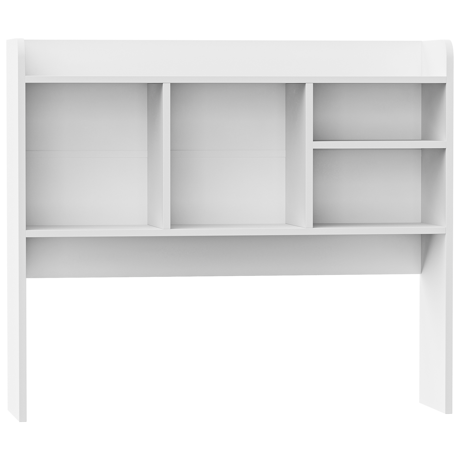 Desktop Organizer Shelf Wood Desk Hutch for Computer Monitor Display Shelf White