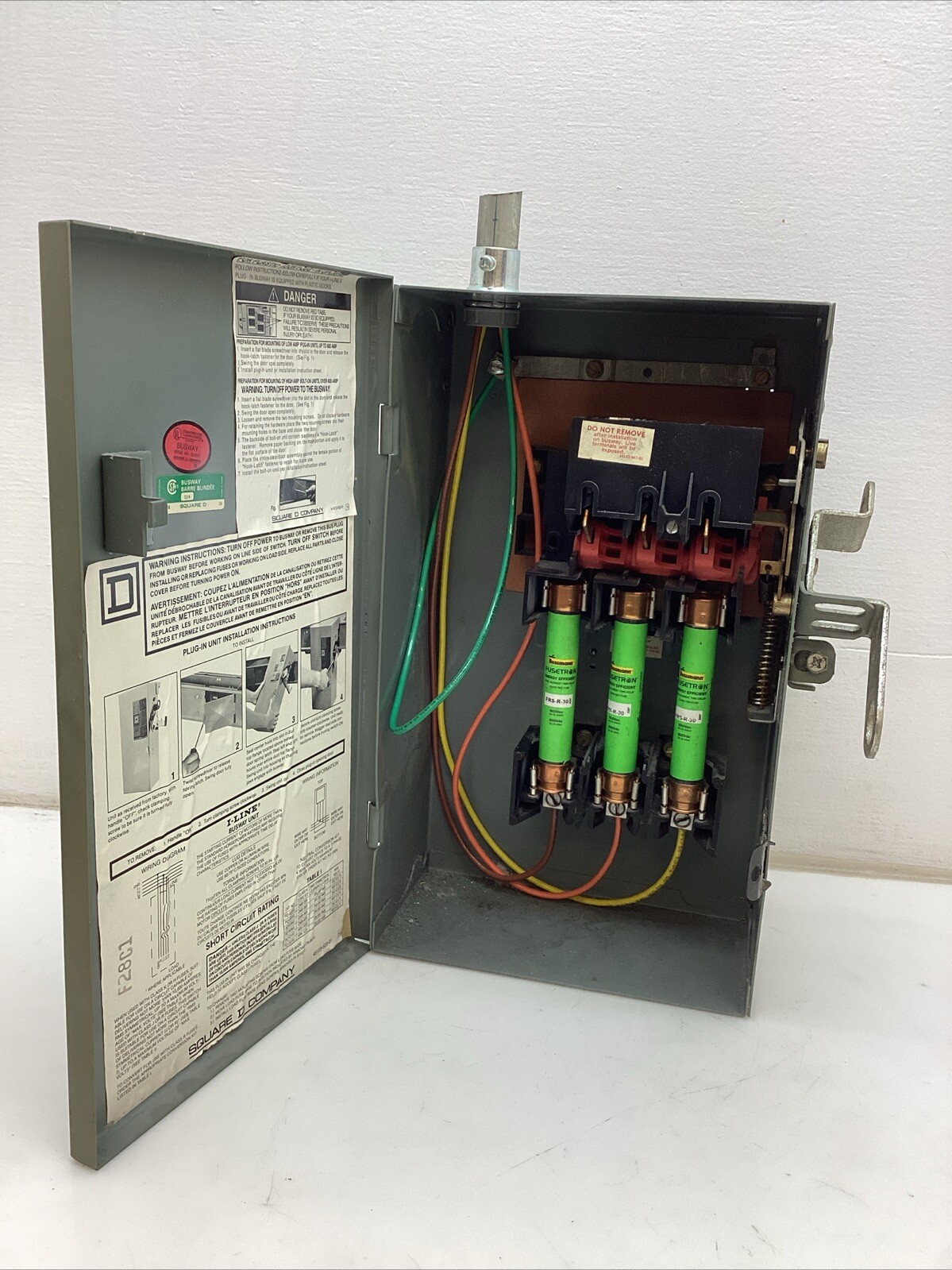 Square D I-Line Busway Switch Series 4 PQ3603G 30 Amp 600volts 3P3W Tag#1