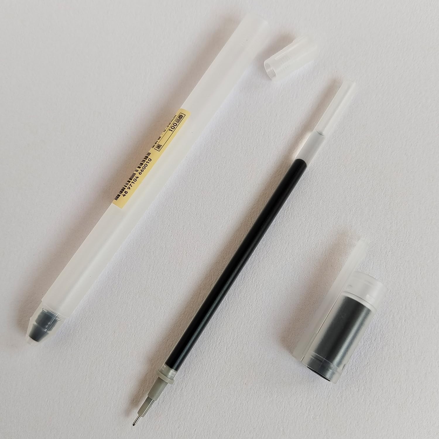 Japanese Minimalist Style Black Ink Gel Pens,0.38Mm Extra Fine Point Gel Ink Rol