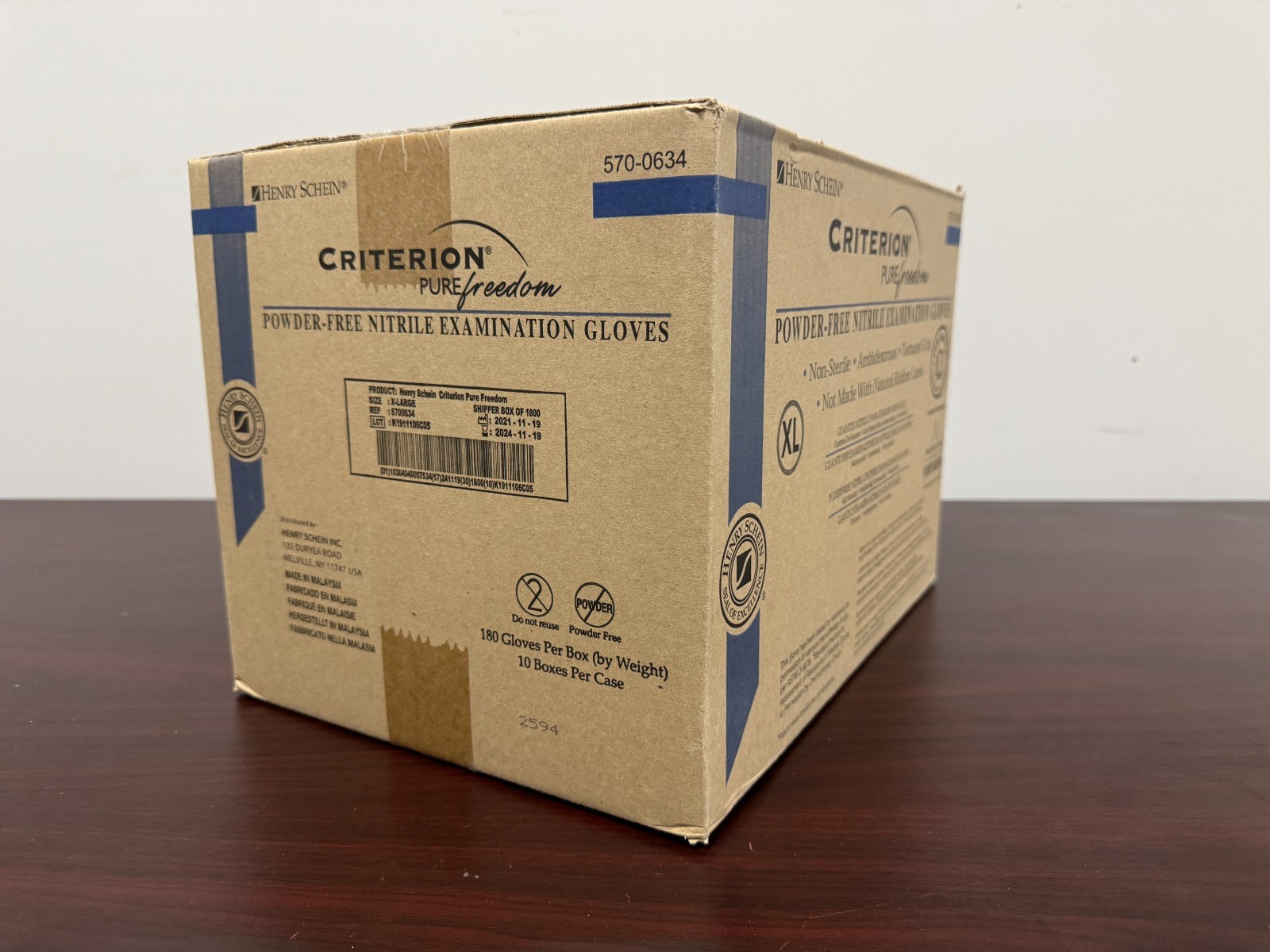 Henry Schein Criterion Pure Freedom XL Nitrile Exam Gloves – Case of 10 Boxes