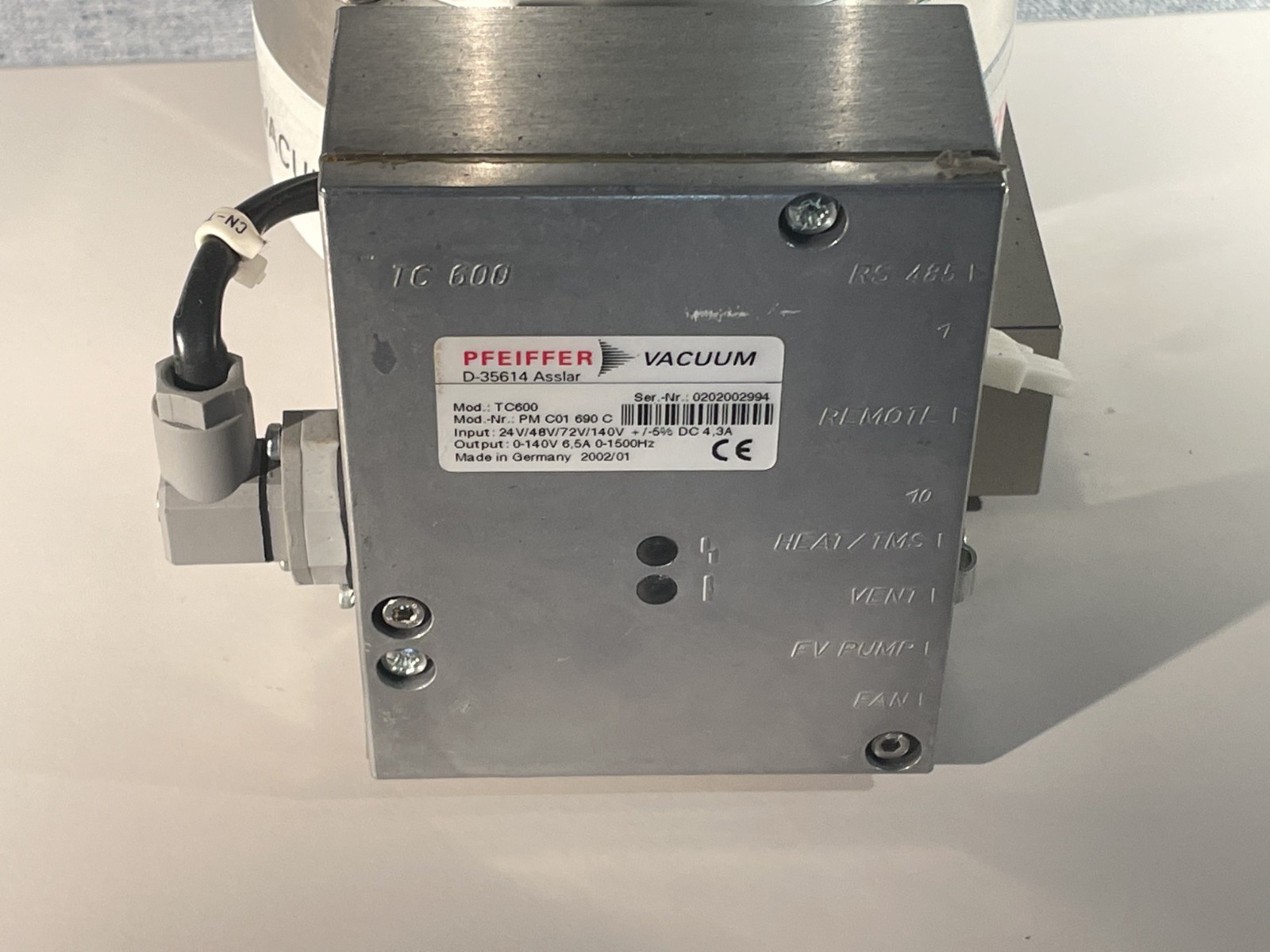 Pfeiffer Vacuum Turbo Pump TMH 261 DN 100 ISO-K, 3P with TC600 Controls – Used
