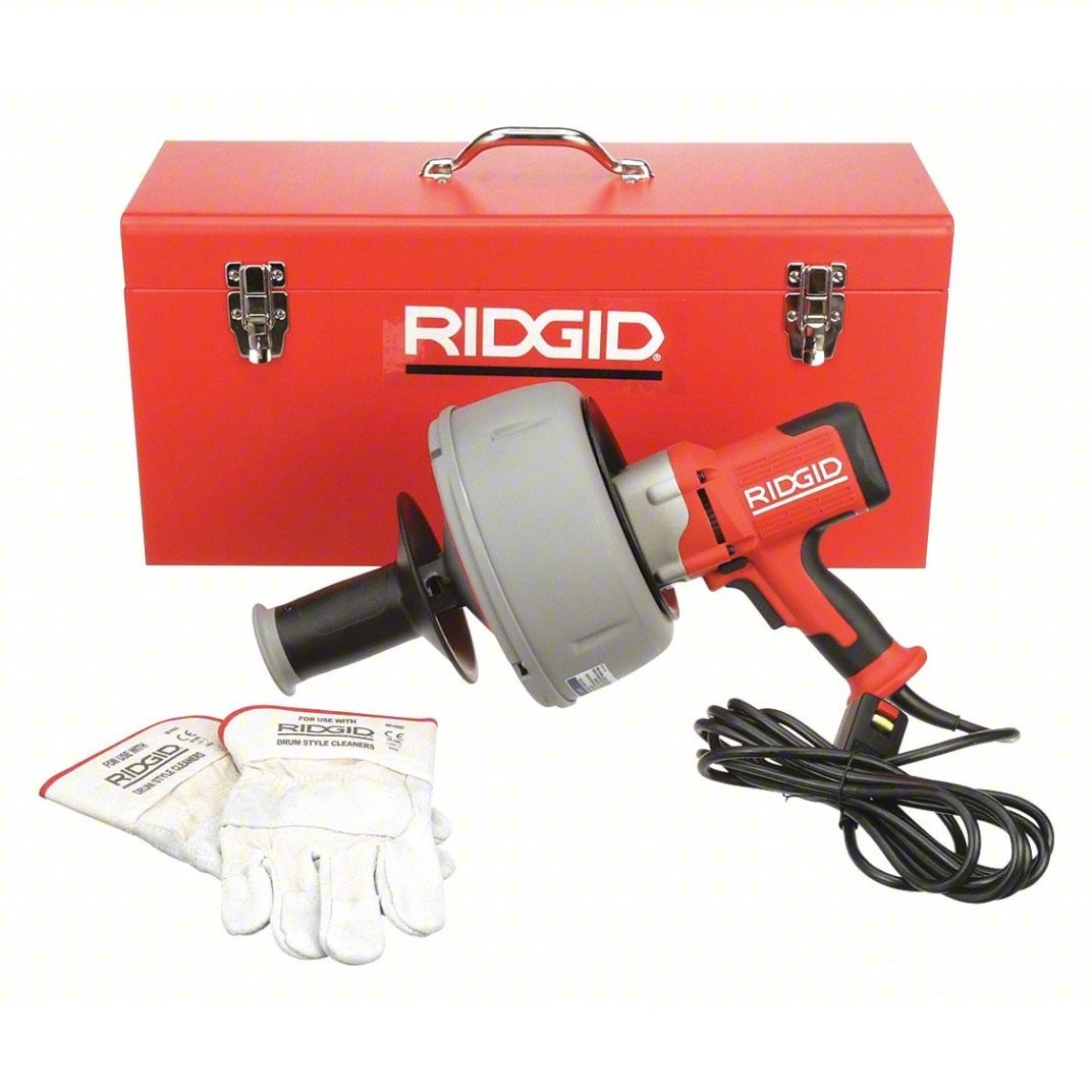 RIDGID Drain Cleaning Gun: Corded, K-45, For 3/4 in to 2 1/2 in Pipe, 5/16