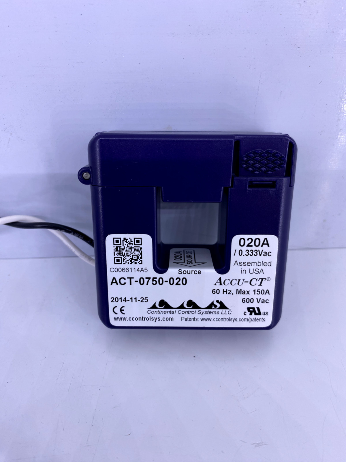 Continental Control Systems Current Transformer ACCU-CT NEW ACT-0750-020