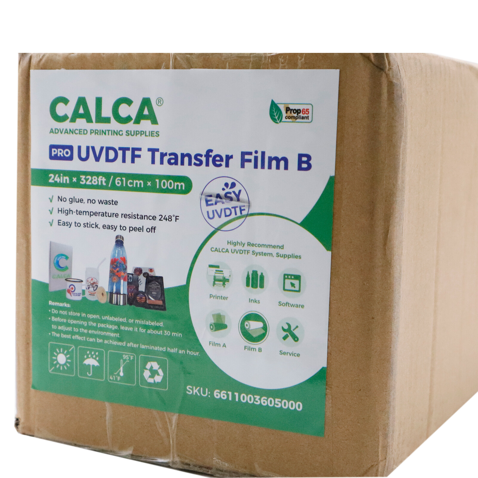 24in 328ft UV DTF Transfer Film B Roll Crystal Label Positioning Film