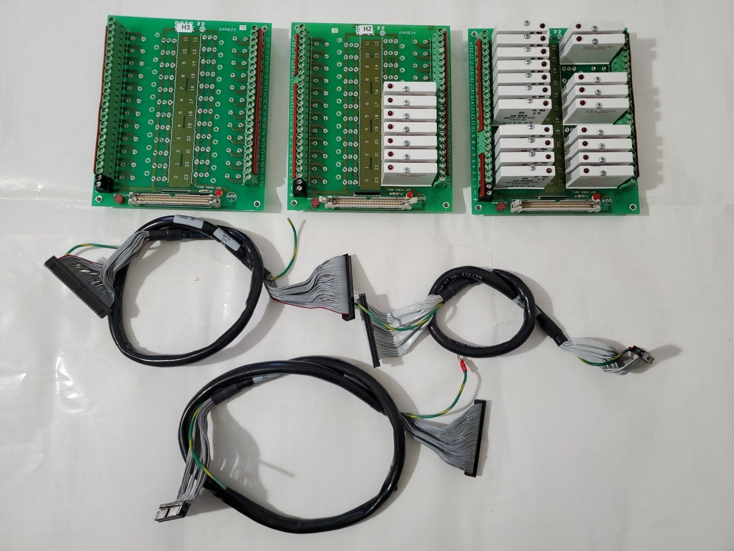 3pcs. OPTO 22 G4PB24 I/O Module PLC Rack Board w/ Cables *READ*