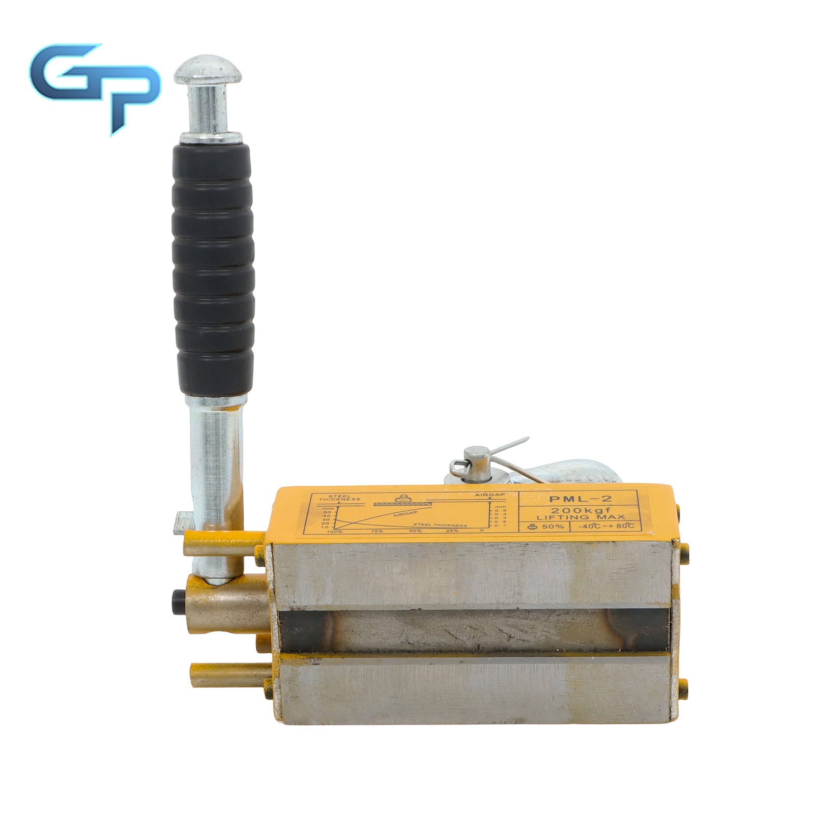 440lbs/200kg Permanent Magnetic Lifter 2.5 Safety Factor Yellow Lifting Magnet