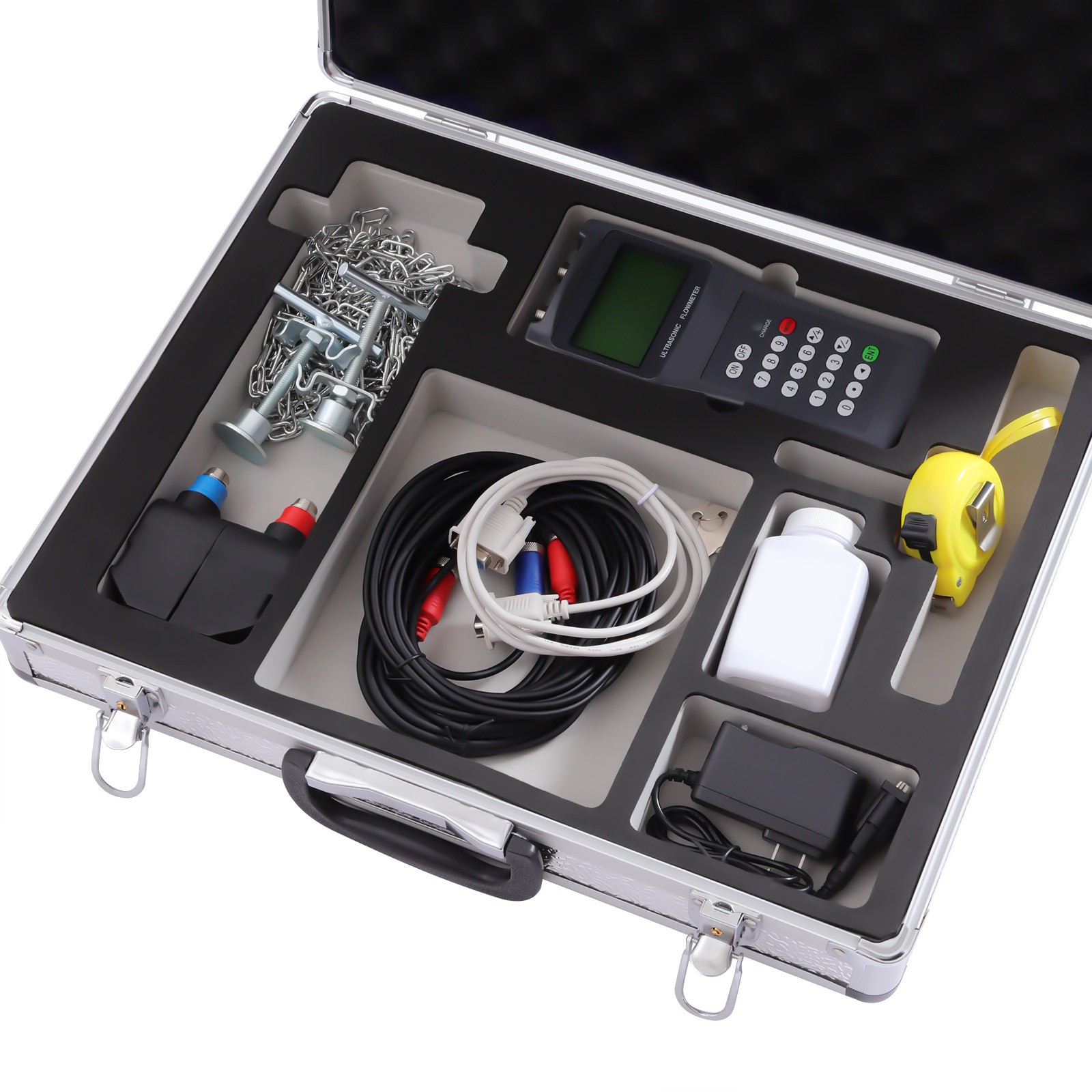 TDS-100H Digital Ultrasonic Liquid Flowmeter Handheld Flow Meter DN50-700 M2