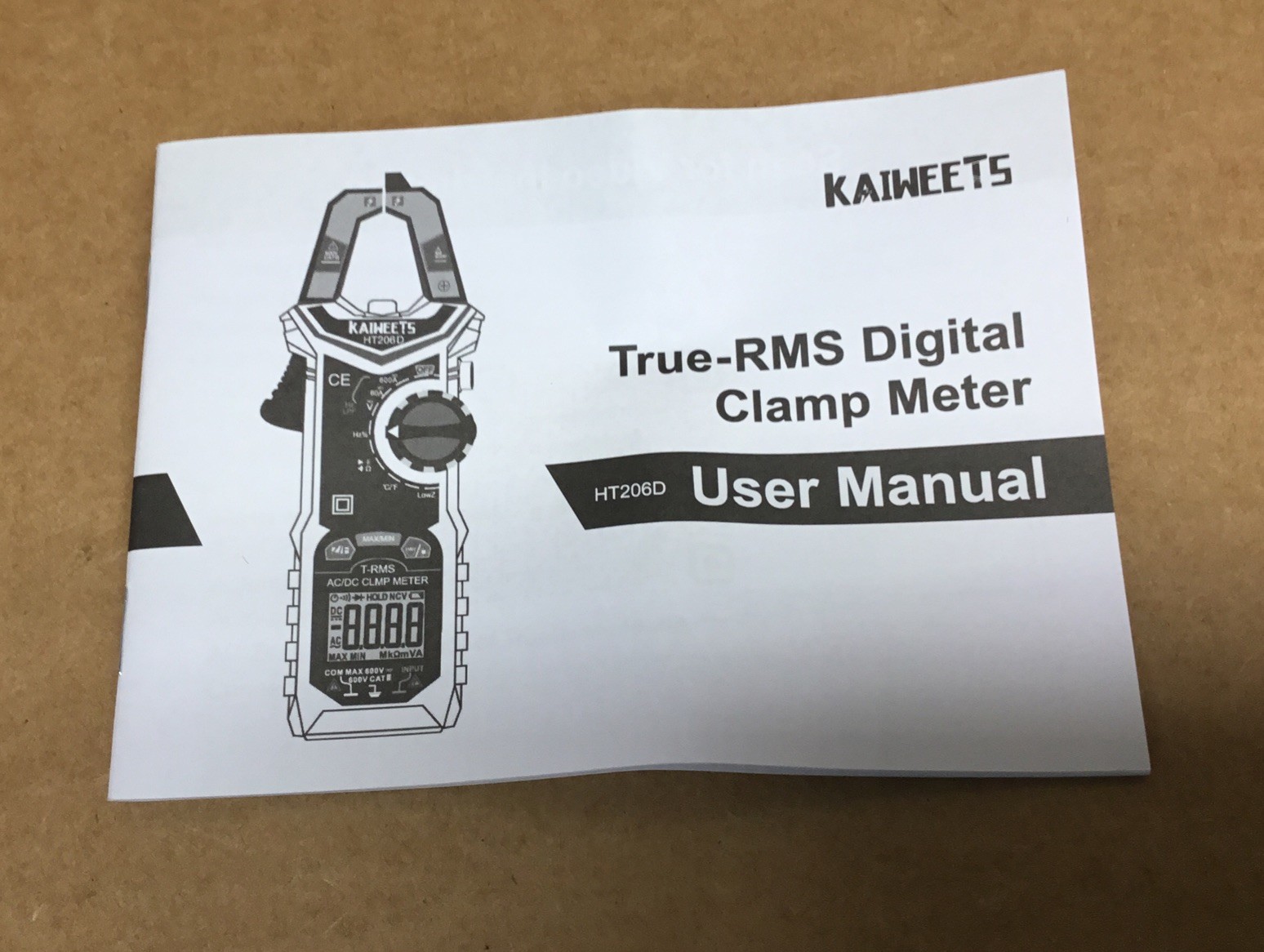 KAIWEETS HT206D Digital Clamp Meter Multi-Functional 6000 Count NCV Probe