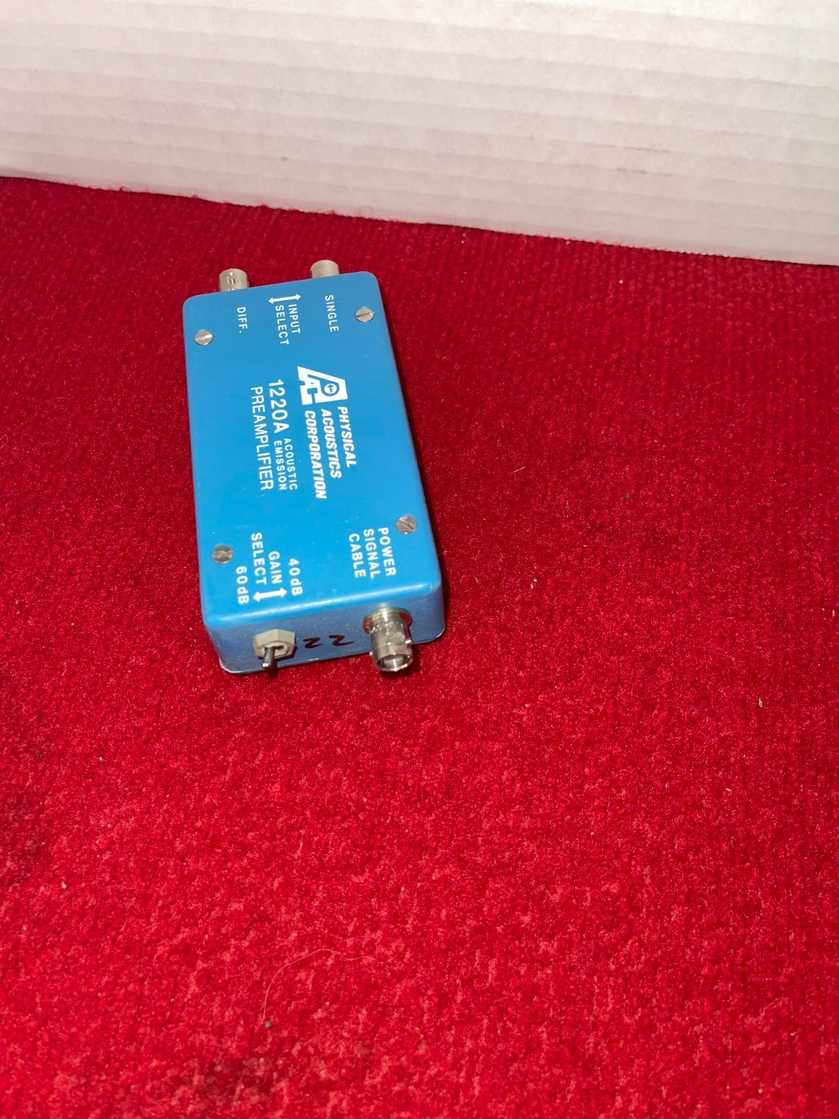 PHYSICAL ACOUSTIC EMISSION CORP AE 1220A PRE-AMPLIFIER SENSOR AS PICTURE R9-A-06