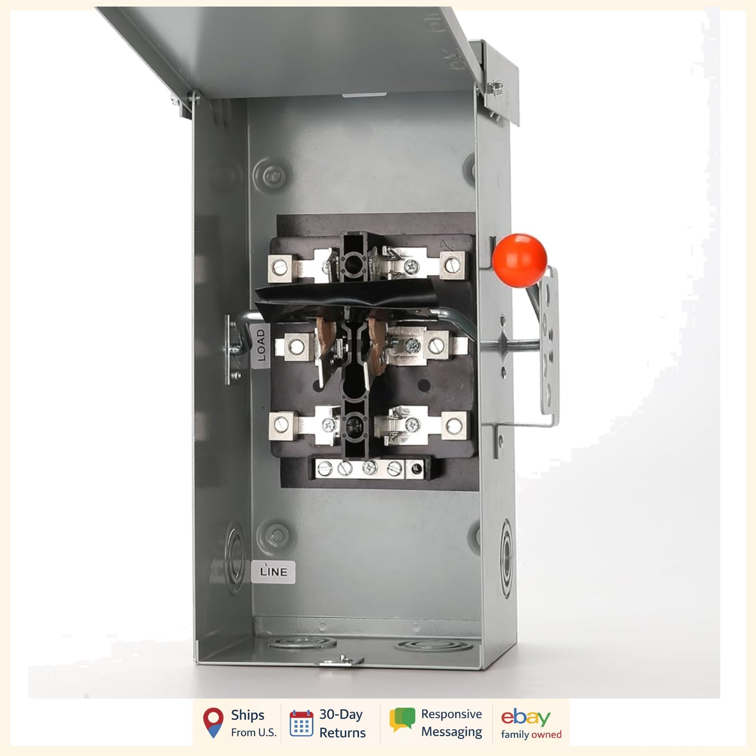 Manual Transfer Switch for 24000W Generators, NEMA 3R Rated for Indoor/Outdoor