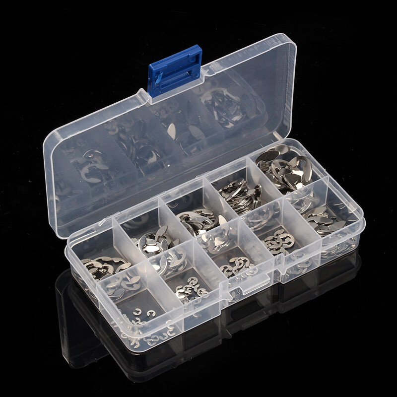 200PCS E Clips C Circlip Retaining Ring Assorted 1.5 – 10mm Stainless Steel Kit