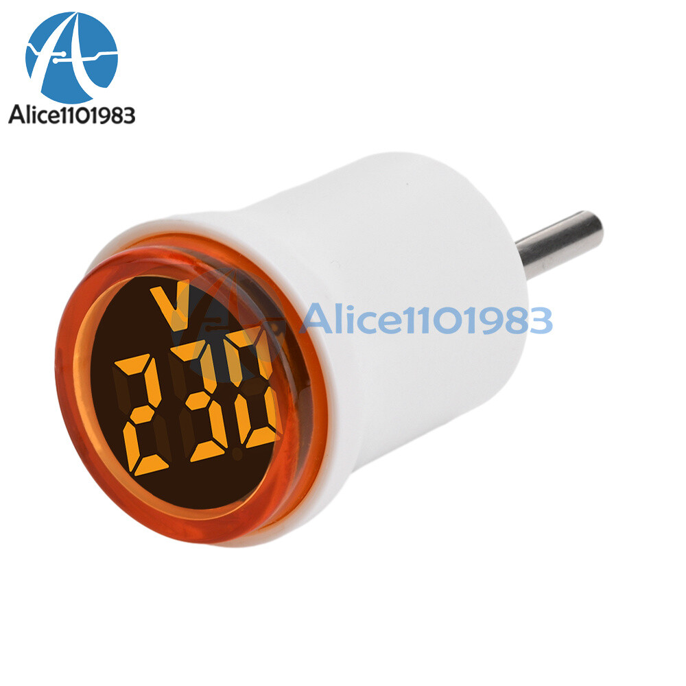 10pcs AC 220V EU Plug LED Digital AC Voltmeter Indicator Voltage Meter 50~500V