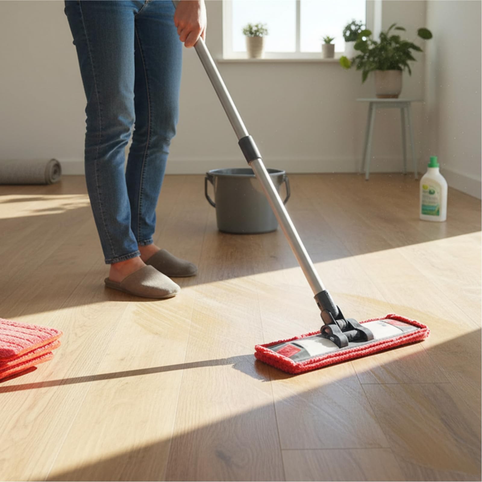Microfiber Replacement Mop Pad, 18 x 6 Wet & Dry Home & Commercial Red