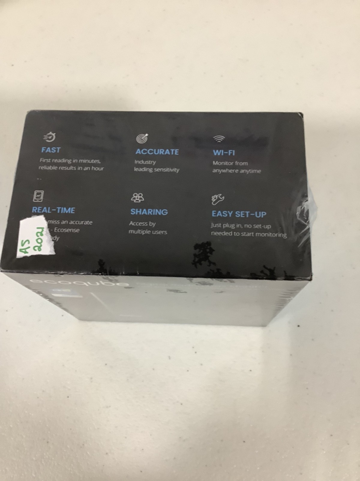 Ecosense EQ100R EcoQube, WiFi connected Digital Radon Detector,