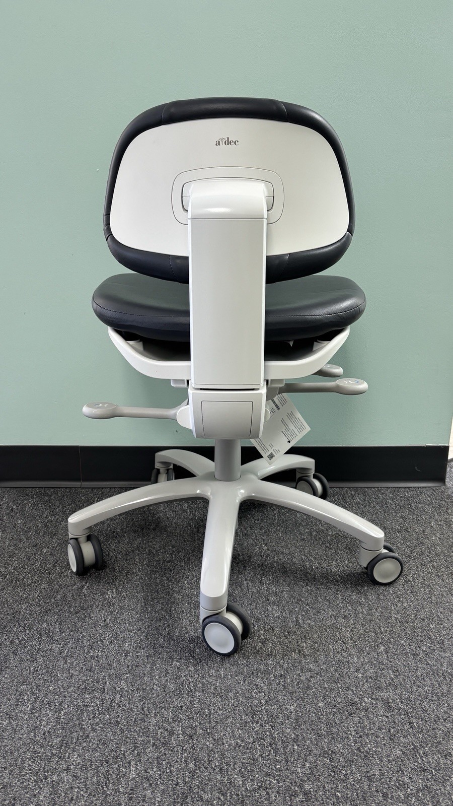 Brand New Dark Grey Adec A-dec 521 Doctor Stool with Adjustable Height and Tilt