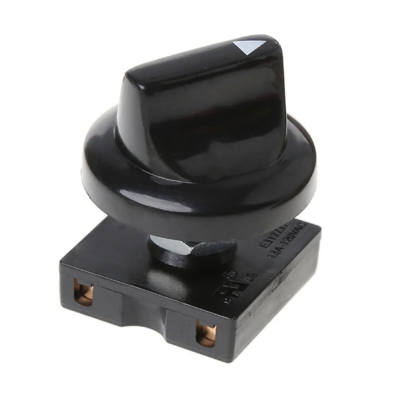 Black Fan Rotary Switch 4 Position 3 Speed Selector Switch Governor with Button