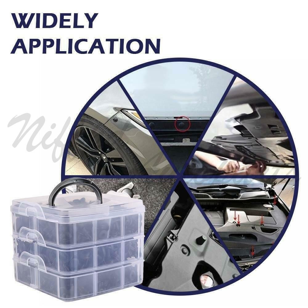 1101/1115/1295PCS Bumper Retainer Clips Car Rivets Fasteners Push Retainer Kit