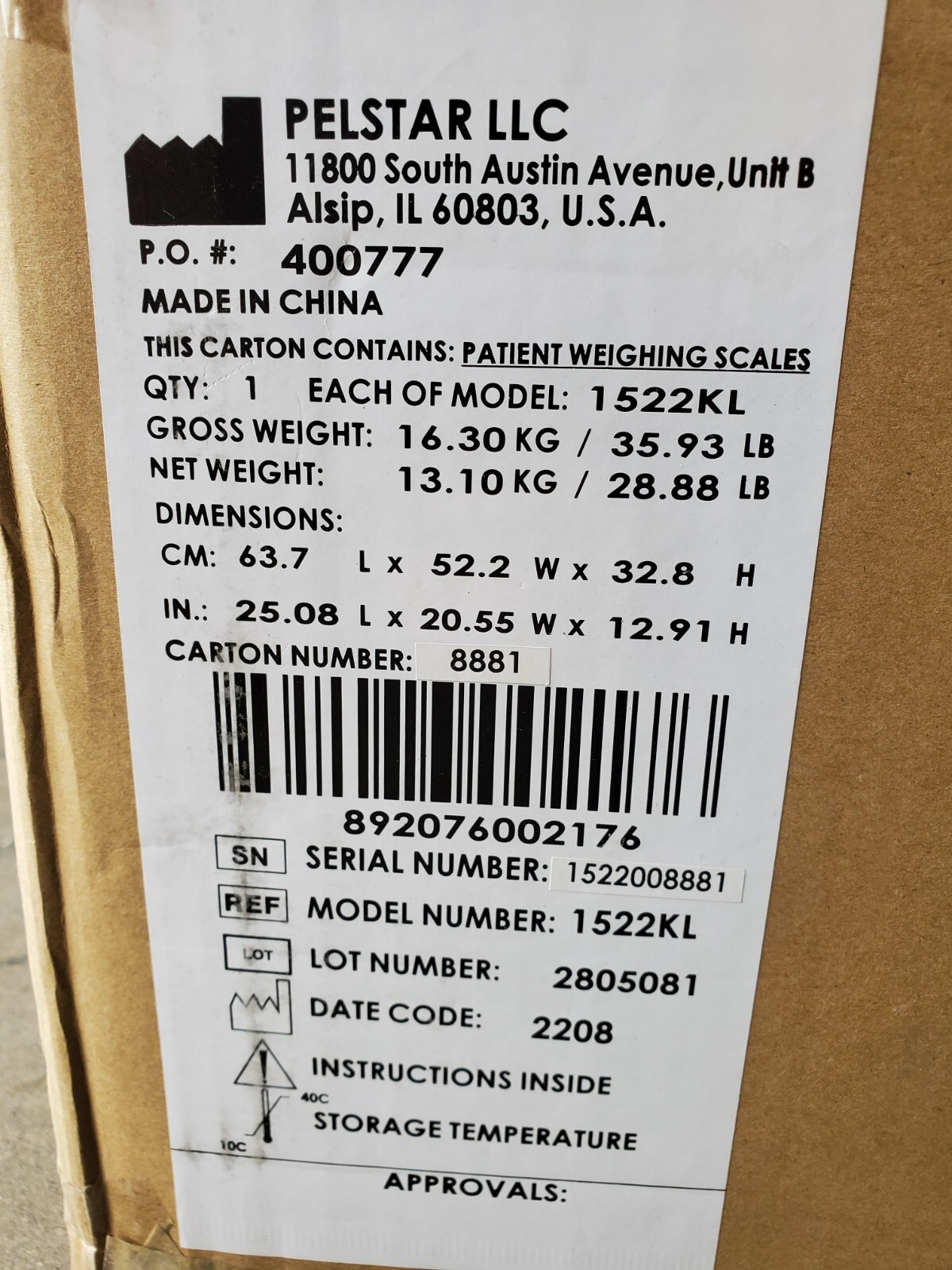 Health o meter 1522KL Mechanical Pediatric Tray Scale
