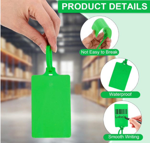 Chunful 500 Pcs Blank Plastic Tags Shipping Tags 3.94″x 2.36″ Waterproof Sealing