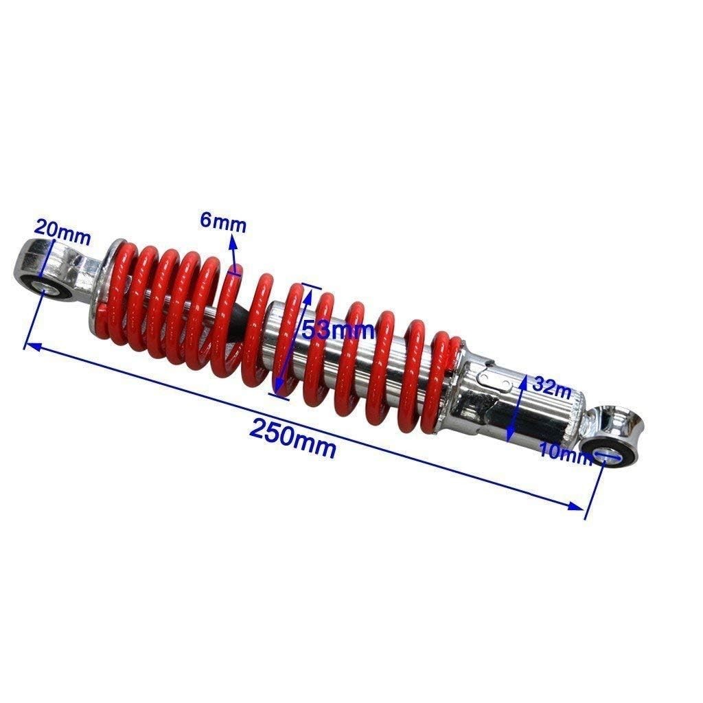 Pair 250mm 9.8″ Front Shock Absorber 400LBS for ATV Quad Go Kart Dirt Bike