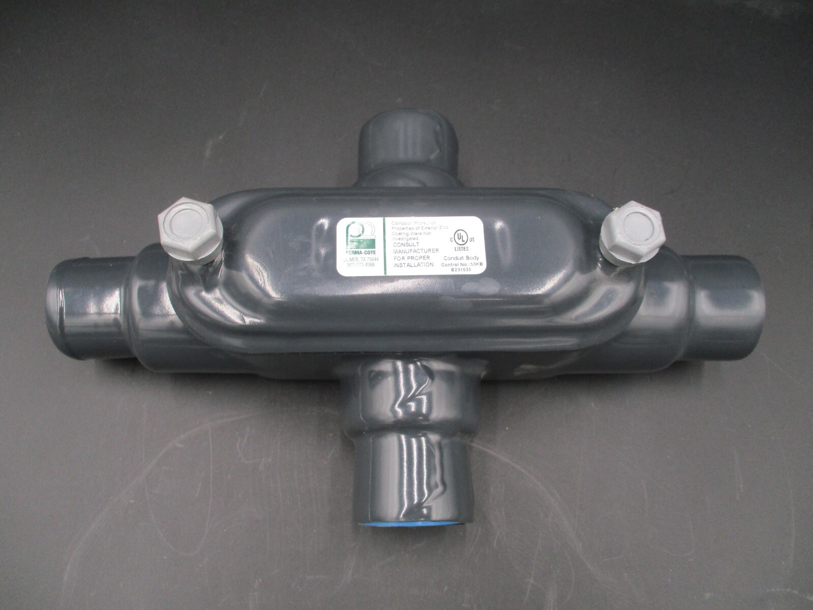 PERMA-COTE PMX100 1″ PVC COATED «X» CONDUIT BODY FITTING