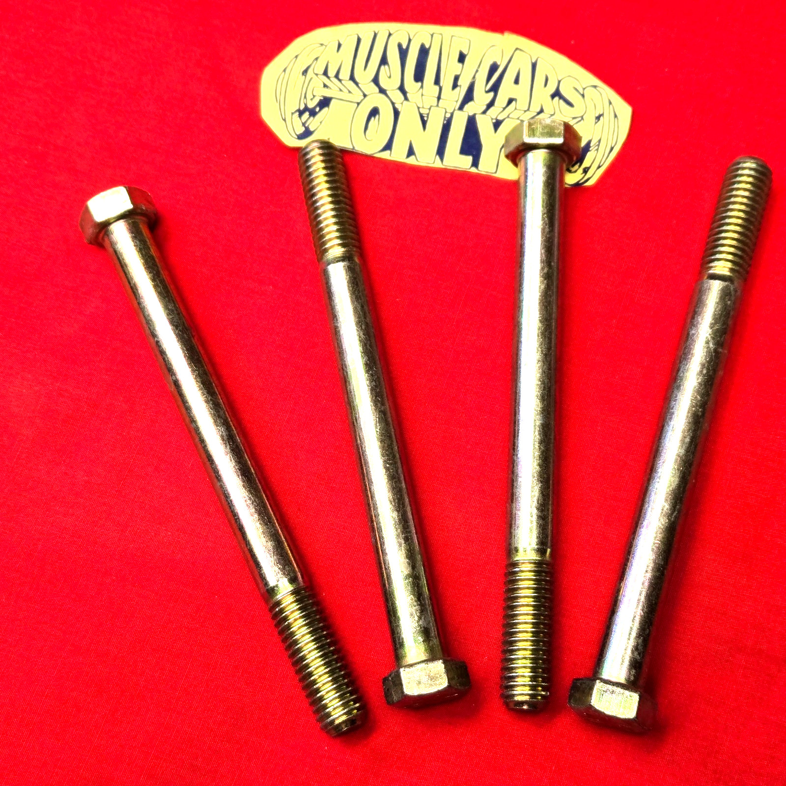 7/16-14×5 Grade 8 Course thread Hex Head Cap Screws Yellow 4 Pieces