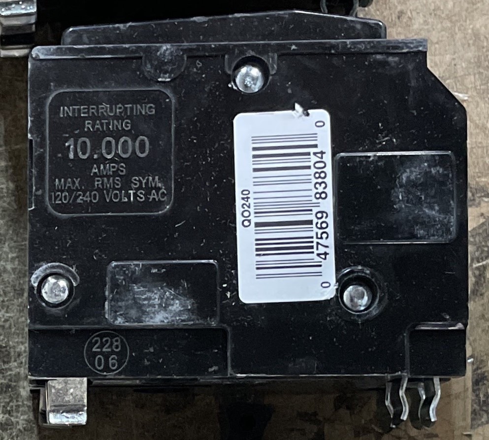 Square D QO240-OEM 2 Pole 40A 120/240V Mini Circuit Breaker QO240CP – Lot of 4