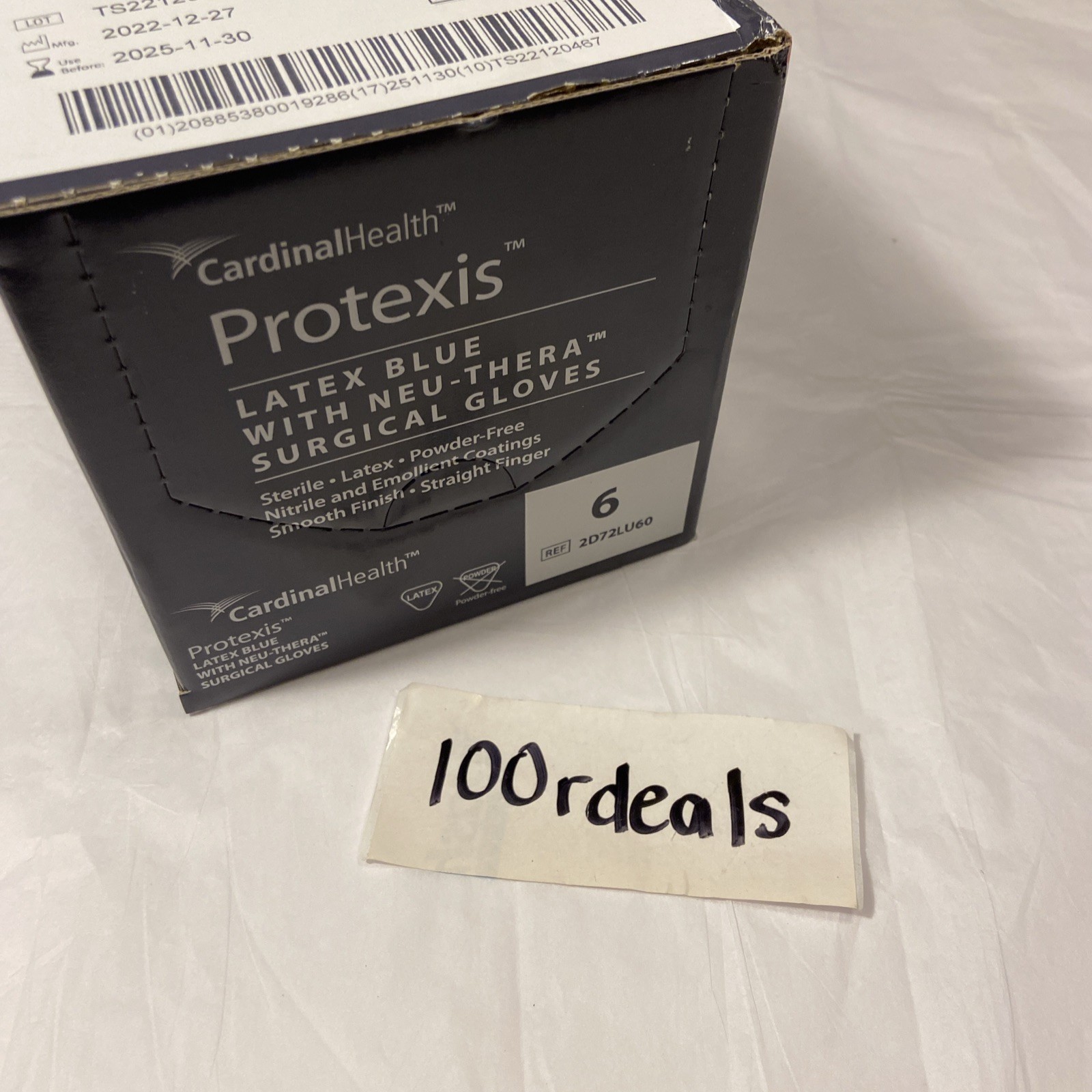 Protexis Latex Sterile Blue with Neu-Thera Surgical Glove Powder-Free 50 Pairs