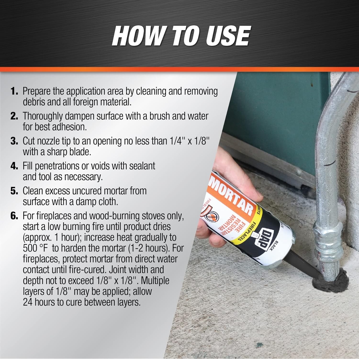 10oz High Heat Fire Stop Caulk – Non-Combustible Waterproof Interior Sealant