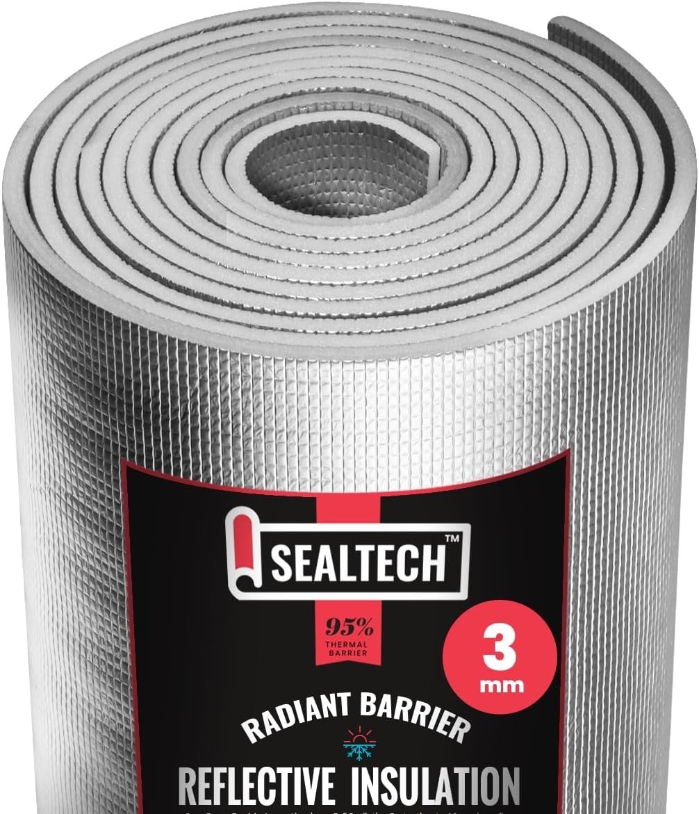 Durable 3mm Reflective Radiant Barrier – Indoor/Outdoor Energy Saver 48″ X 75″