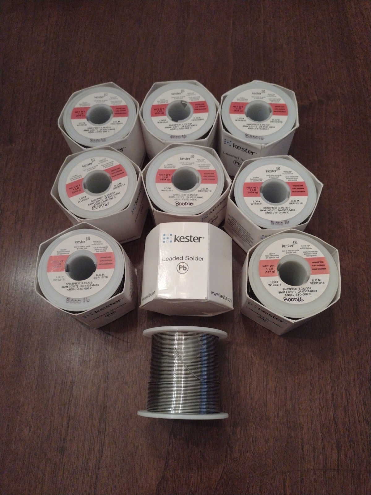 Kester Solder Sn63Pb37 3.3% 331 .031″ 24-6337-6403 1 lb. Organic Core